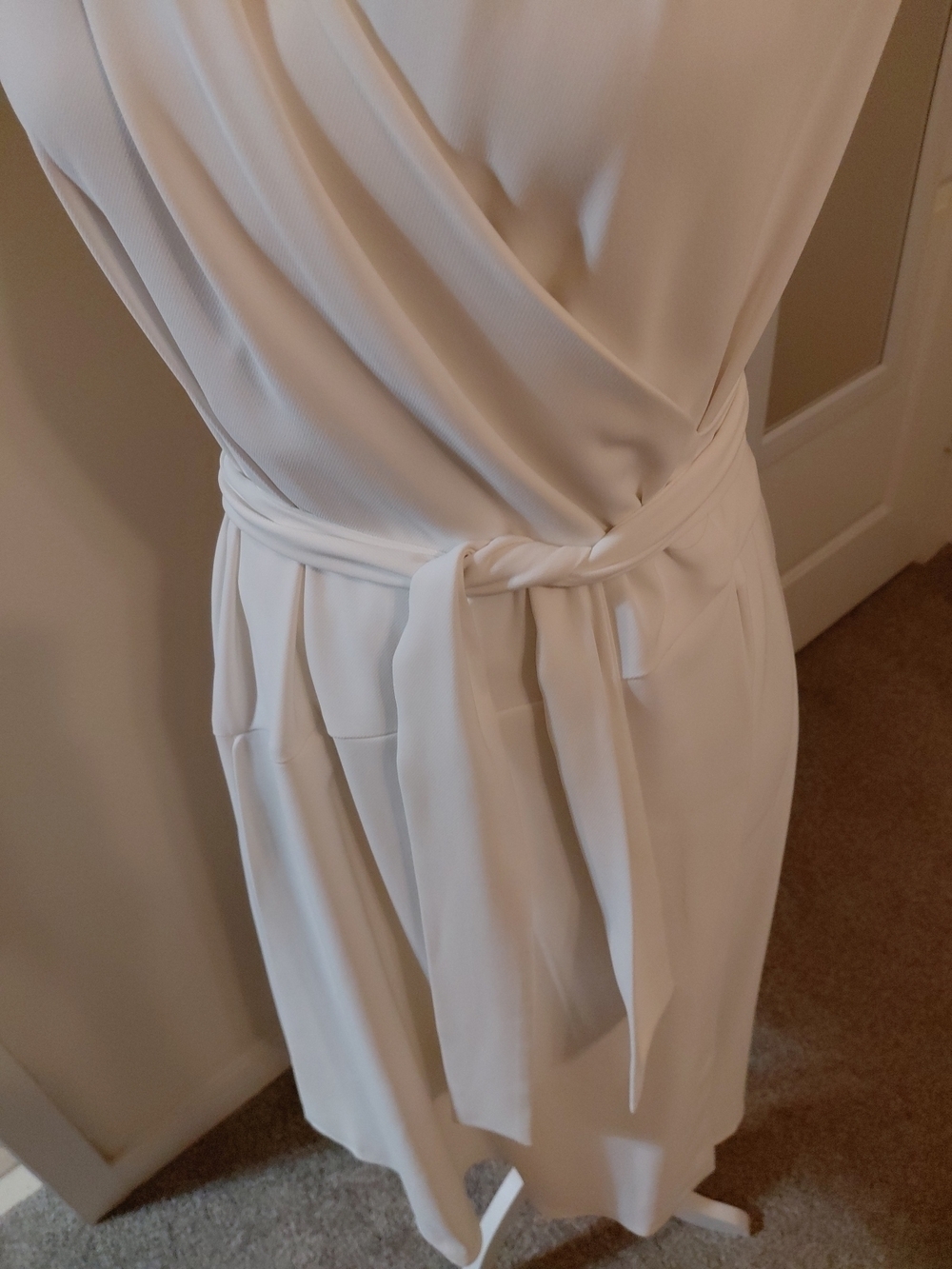 Reiss Piper Halter Neck Wrap Dress White  US 4 EUC - Picture 4 of 9